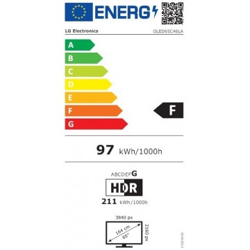 LG Smart Τηλεόραση 65" 4K UHD OLED OLED65C46LA HDR (2024)